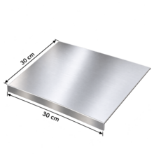 Stainless Steel Folding Edge Cutting Board, Rectangular Kitchen Cutting And Pastry Board, Suitable For Vegetables, Meat And Dough - Silver - View 8