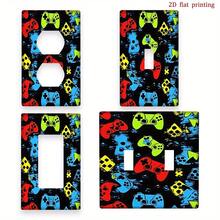 1pc 2D Flat Acrylic Printed "Start Play Let Go" Acrylic Light Switch Panel, Decorative Wall Plate Cover With Exquisite Pattern, Suitable For Bedroom, Kitchen And Home Decor, 2D Flat Style - C - View 7