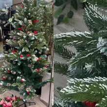 PVC Holiday Christmas Tree 350 594 Tips With Berry Pine Cone Decor For Seasonal Display - Green - View 11