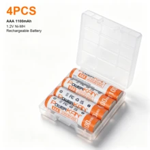 powerKAN Pin sạc AAA dung lượng cao 1100mAh Ni-MH 1.2V, lý tưởng cho đèn năng lượng mặt trời, dây đèn LED, điều khiển từ xa, chuột không dây, đèn pin - Xem 10