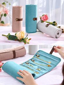 Elephant Shaped Jewelry Storage Box, Gold Necklace Jewelry Box, Portable Travel Jewelry Roll, Matching Transparent Jewelry Roll, Bedroom Jewelry Storage Organizer, Jewelry Box, Cute Christmas Gift - Multicolor - View 6