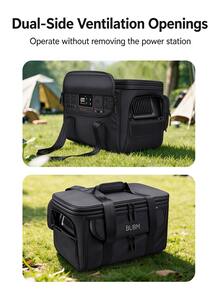 1pc Portable Power Station Storage Bag Compatible With DJI Power 1000,Water Resistant Oxford Cloth Carry Case With Heat Dissipation Opening, Large Capacity Outdoor Camping Power Bank Protective Bag With Cable Pocket - View 6