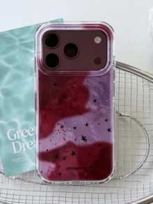 可愛 3D 漸層亮粉手機殼，適用於 iPhone 18 Pro Max 17 ProMax 17 Pro 17 Air 16 15 14 Plus 13 12 Pro Max 11，奢華亮面保護軟殼 - 暈染 - 查看 2