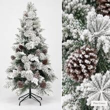 Flocked Pine Cone Christmas Tree For Bedroom Entryway Office Seasonal Decoration - White - View 5
