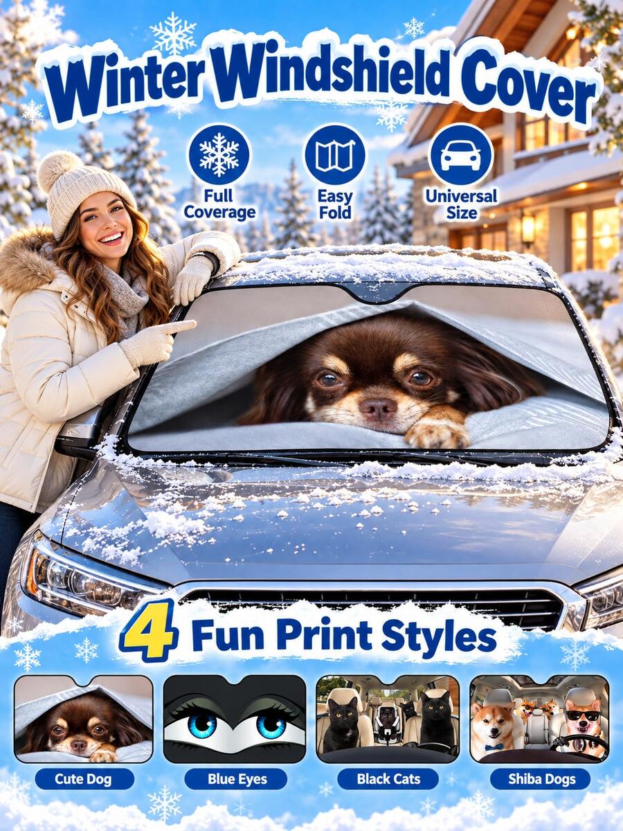 Personalized Car Windshield Sunshade, Designed To Reflect Heat, Block UV Rays, And Provide Protection Against Frost. Features A Foldable Design And Is Suitable For Sedans, SUVs, And Trucks-An Ideal Choice For A Birthday Or Anniversary Gift. - A - View 1