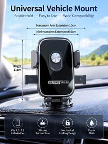 Magnetic Car Phone Holder, Air Vent Phone Mount, Universal Adjustable Phone Holder, 360 Degree Rotating Car Mount, Strong Grip Design, Dashboard Navigation Phone GPS Holder, Car Interior Hands-Free Driving Accessory - Multicolor - View 11
