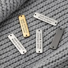 Personalized Engraved Tags | Stainless Steel Clothing Tags | Customized Name Tags, Customized Engraved Metal Tags, Suitable For Knitted And Crocheted Works, Customizable Metal Tags, Suitable For Handmade Knitted Labels, Christmas Crochet Labels, Clothing Labels - Metal Tag - View 4