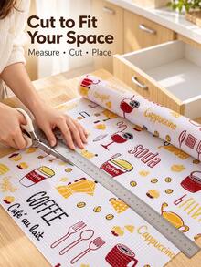 Moisture-Proof Cabinet Liner, Drawer Liner, Waterproof Refrigerator Mat, Shelf Liner, Heat-Resistant Non-Slip Drawer And Tabletop Mat, Waterproof Oil-Proof Dust-Proof, Suitable For Cabinets, Drawers And Refrigerators, Easy To Clean, Can Be Used As Kitchen Countertop Or Furniture Storage Mat, Suitable For Home, Christmas Party And Kitchen Storage Organization - Multiple Styles - View 3
