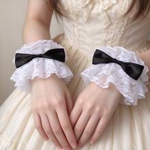 6/5/1 Pair/1pc Women's Bow Lace Fake Sleeves, (Polyester) Polyester Material Lolita Costume, Photography, Wrist Accessory, Short Sleeve, Multi-Piece Set Performance Party Costume Accessory, Hand Decoration - Multicolor - View 14