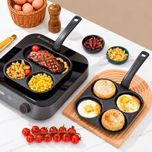 4-Cup Non-Stick Mini Breakfast Skillet, Single Handle, 7.87 Inch Egg Pan, Suitable For Eggs, Pancakes, Bacon And Daily Kitchen Cooking - View 2