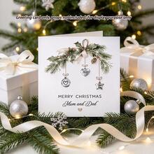 Customized Personalized Christmas Cards: Holiday Christmas Tree, Minimalist Christmas Cards, Holiday Greeting Cards - Greeting Cards - View 11