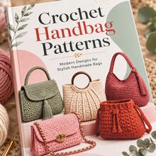 English Crochet Handbag Pattern Tutorial Book, Fashion Handmade Bag DIY Guide, Modern Crochet Bag Style Design, Yarn Crochet Shoulder Bag, Crossbody Bag, Handbag, Tassel Bag And Drawstring Bag, Creative Handmade Crochet Reference Book, Suitable For Crochet Beginners And Handmade Knitting Enthusiasts, Fresh Minimalist Colorful Cover, Home Leisure Handmade Craft, Birthday Holiday Creative Gift - Style 1 - View 9