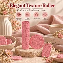 Butterfly Garden Texture Clay Roller, 3D Printed PLA Ceramic Texture Roller, Ceramic Embossing Tool, Suitable For Polymer Clay, Soft Clay, Air Dry Clay, Pottery, DIY Crafts, Sculpture, Handmade Modeling, Floral Butterfly Pattern Printing Roller, Ceramic Making Supplies - Butterfly Garden Pink - View 5