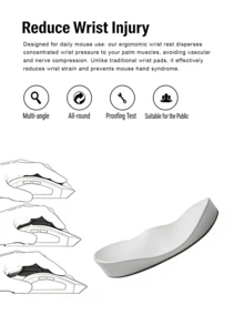 Ergonomic Silicone Office Non-Slip Cute Keyboard Mouse Wrist Rest Support Pad Universal Comfortable Hand Rest - View 7