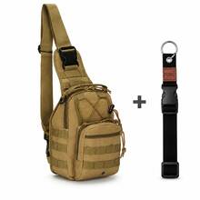男士多色胸包，牛津布斜挎背包，附 MOLLE 系統與掛載帶，適合戶外徒步、露營與釣魚的肩背包 - 彩色 - 查看 11