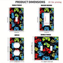 1pc 2D Flat Acrylic Printed "Start Play Let Go" Acrylic Light Switch Panel, Decorative Wall Plate Cover With Exquisite Pattern, Suitable For Bedroom, Kitchen And Home Decor, 2D Flat Style - C - View 4