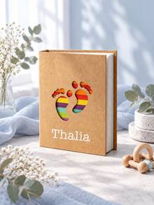 Personalized Family Photo Album, Embroidered Commemorative Album, Customized Girl's Memorial Photo Album, Floral Baptism Gift, Nursery Decor, Personalized Photo Album, Embroidered Photo Album, Keepsake, Girl's Gift, Butterfly Photo Album, Floral Photo - Multi-color - Kids' Growth Photo Album - View 2