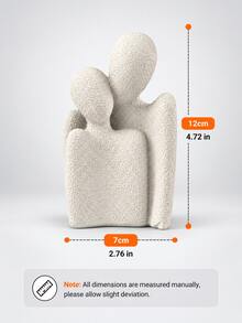 Abstract Family Statue, White Minimalist Hugging Sculpture, Modern Home Decor, Suitable For Bookshelf, Desk And Living Room - Multiple Models 2 - View 9
