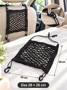 Car Seat Gap Storage Bag, Elastic Mesh Storage Pouch, Front Seat Divider Pocket, Universal Car Interior Organizer, Large Capacity Car Cup Holder Wallet Storage Rack, Black Mesh Car Accessory, Suitable For SUV Sedan Truck Road Trip - A - View 11