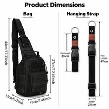 男士多色胸包，牛津布斜挎背包，附 MOLLE 系統與掛載帶，適合戶外徒步、露營與釣魚的肩背包 - 彩色 - 查看 6