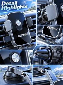 Magnetic Car Phone Holder, Air Vent Phone Mount, Universal Adjustable Phone Holder, 360 Degree Rotating Car Mount, Strong Grip Design, Dashboard Navigation Phone GPS Holder, Car Interior Hands-Free Driving Accessory - Multicolor - View 10