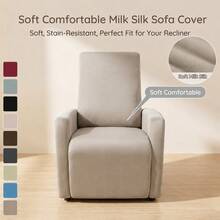 4pcs Small Slouchy Sofa Cover Elastic Slouchy Sofa Cover With Storage Pocket Furniture Protector Cover Suitable For Living Room Armchair Cover With Pocket 1-Seater Armchair Cover Waterproof Elastic Armchair Protector Cover Suitable For Slouchy Chair TV Chair Modified Slouchy Chair Cover - Multicolor - View 1