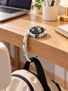 Foldable Table-Edge Hanger,Bag Hanger,Multifunctional Tabletop Hanging Clip,Desk Accesorries,Room Decor,Practical And Convenient; Organization And Storage; Suitable For Hanging Bags On Tables, In Classrooms, Bedrooms; Atravel And Outdoor Essential - Multicolor - View 7