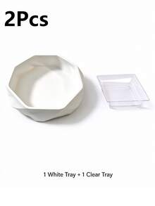 2pcs Smooth Swirl Storage Tray, Matte Pla Decorative Tray, Multifunctional Desktop Organizer, For Keys, Jewelry, Coins, Small Additions, Vanity, E Ntrance, Bedside Table, Home Decor Dish,Organizing Desktop Clutter,Gifts For Family And Friends - Multicolor - View 13