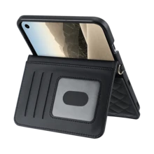 Wallet Style Phone Case For I PhoneDUO Sams UngGalaxy Z Fold 8 Ultra 7 6 5 4 3 With Pen Slot, Credit Card Holder, Flip Magnetic Buckle, Anti Drop Shockproof Kickstand Function Protective Cover - Black - View 11