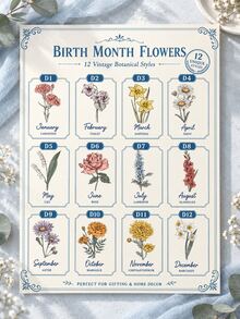 個性化生日花卉筆記本與筆套組，客製化姓名日記，生日月份花卉筆記本，送給女性的貼心禮物，硬殼寫作計畫本，裝飾性花卉封面筆記本，紀念禮品，日常筆記日記，時尚桌面配件 - 多色-方形扣本 - 查看 9