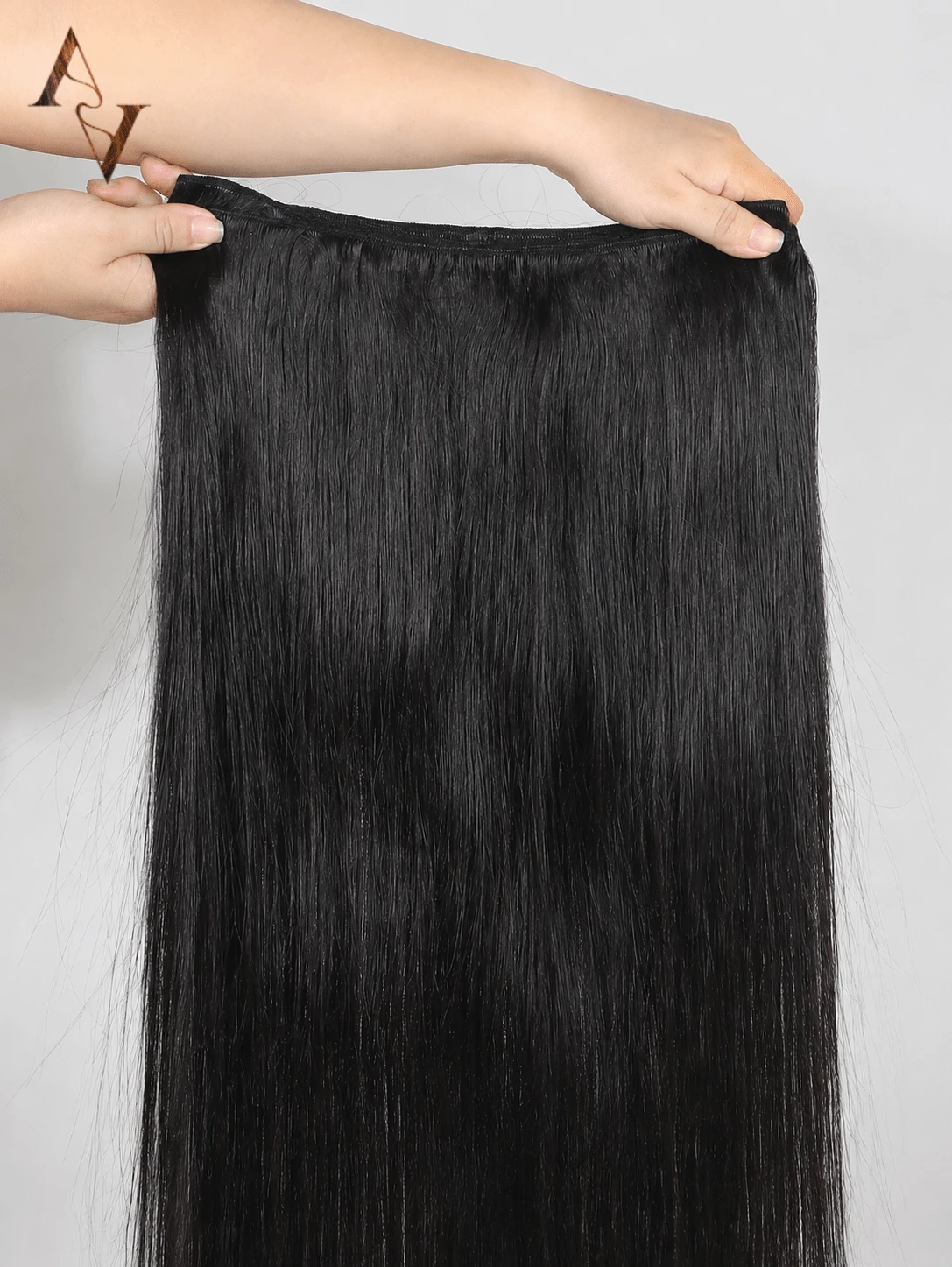 ARABELLA 10A Silky Straight Human Hair Bundles 10-30 Inch Natural Black 1 Bundle Straight Bundles Human Hair Brazilian Remy Weave Hair Extensions - SNatural - View 1