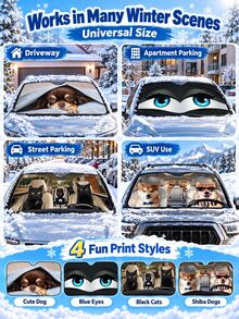 Personalized Car Windshield Sunshade, Designed To Reflect Heat, Block UV Rays, And Provide Protection Against Frost. Features A Foldable Design And Is Suitable For Sedans, SUVs, And Trucks-An Ideal Choice For A Birthday Or Anniversary Gift. - A - View 10