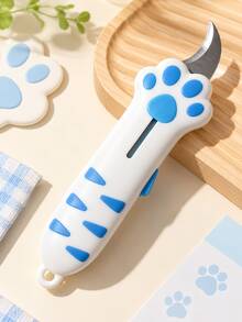 Cute Cat Paw Box Opener Portable Parcel Unboxing Knife, Sliding Blade Design, Lightweight Easy Grip With Tail Hanging Ring, Suitable For Cardboard Boxes, Express Packages, Tape, Gift Boxes And Daily Packaging Unboxing, Compact Size Convenient For Pockets, Bags, Drawers And Office Desk Storage, Applicable For Home, Office, Dormitory, Online Shopping Unboxing - Multi-color - View 14