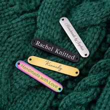 Personalized Engraved Tags | Stainless Steel Clothing Tags | Customized Name Tags, Customized Engraved Metal Tags, Suitable For Knitted And Crocheted Works, Customizable Metal Tags, Suitable For Handmade Knitted Labels, Christmas Crochet Labels, Clothing Labels - Metal Tag - View 5