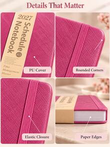 2027 Time Planning Notebook, Self-Discipline Check-In Book, Travel Planner, Calendar Planner, Office Accessories And Decor, Personal Planning Supplies To Improve Time Management And Efficiency, Convenient To Carry And Store, Supports Goal Tracking And Daily Planning, Suitable For Students And Professionals, Essential Stationery And Office Supplies For Back To School Season - Multicolor - View 6