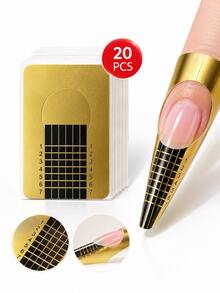 nailpop Matte Almond Dual-Mode Extendable Nail Mold With Handle, Flexible Material, Easy French Tip Extension Mold, Matte Inner Mold, Reusable DIY Nail Art Mold, Nail Art Supplies - Clear - View 6