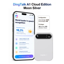 Reletech Perekam Suara AI, DingDing A1 Ultra-Tipis Paduan Aluminium, Penyimpanan Lokal 64GB, Susunan 6 Mikrofon, Pengurangan Kebisingan, Transkripsi dan Terjemahan Multibahasa Real-Time, Perekam Suara Portabel Magnetik, Cocok untuk Rapat, Wawancara, Kuliah - View 13