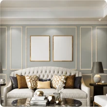 1pc Self-Adhesive Peel And Stick Decorative Trim Line, Flexible Wall Decor Strip, 3D Embossed Decorative Line, Suitable For Tile, Wood Wall Panel, Photo Frame Border, Tassel Edge, Ceiling Wallpaper Decoration Line - 1pc - View 1