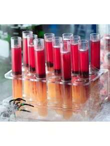 10/20 buah Tabung Uji Plastik Transparan dengan Tutup, Wadah Minuman Cair Merah, Tidak Mudah Pecah, Cocok untuk Pesta Halloween, Pesta Vampir, Eksperimen Sains, Dekorasi Pesta, Penyimpanan Permen, Cosplay, Natal - Clear - View 6