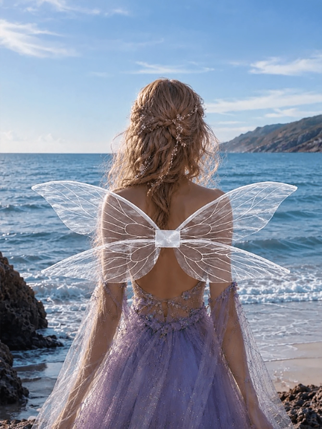 Fairy Butterfly Wings, Sweet Forest Elf Costume Accessories, Stage Role Play Props, Suitable For Daily Parties And Gatherings, Perfect Holiday Gift For Family Or Friends - Multicolor - View 1