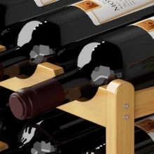 1pc DIY Handmade Bamboo Wine Rack Multi-Layer Wine Holder (6/8/9/12/16 Bottles) - Coffee Brown - View 10