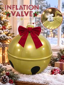 60cm Inflatable Bell Christmas Ball Decoration Balloon, PVC Outdoor Yard Party Decor - A - View 11