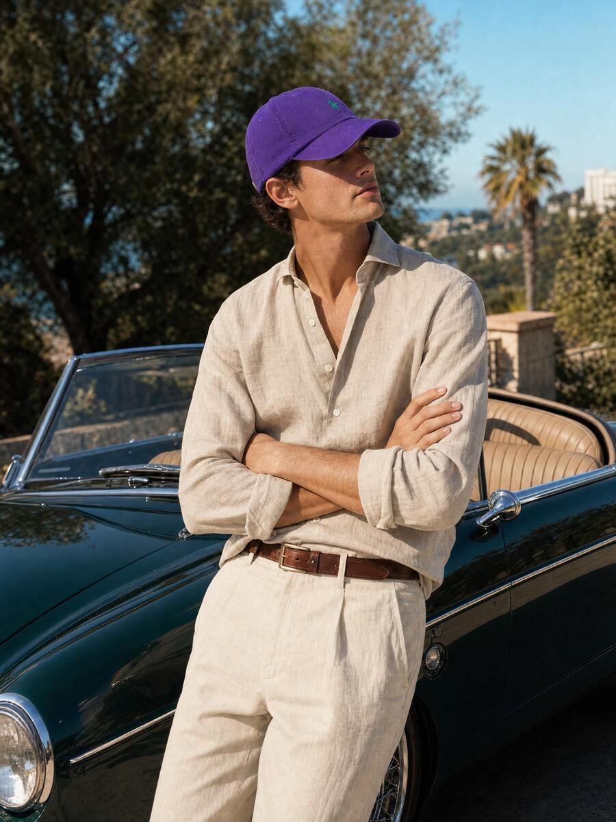 Polo Ralph Lauren Unisex Baseball Cap With Embroidered Pony Logo 710667709503 - Purple 710667709503 - View 1