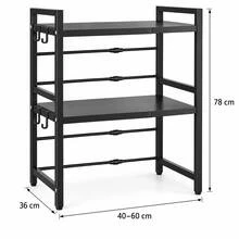 Two Layer Microwave Oven Stand With Adjustable Length For Home Kitchen - Double-layer - View 4