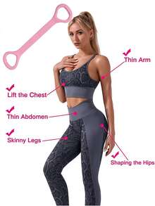 8-Shaped Resistance Band, Elastic Rope For Arm, Back, And Shoulder Exercise, Gym - Multicolor - View 4