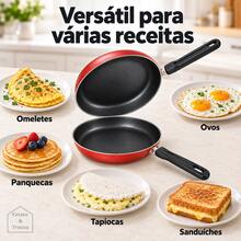 Omeleteira 18 cm diâmetro multiuso Antiaderente - Visão 8