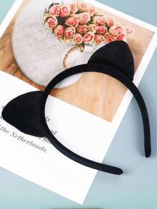 1pc Leopard Cat Ear Headband For Women And Girls, Cute Plush Leopard Animal Ear Hairband, Suitable For Halloween Cosplay, Costume Party, Daily Hair Accessory - Multicolor - View 4