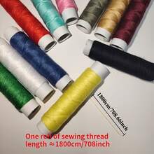 52-Piece Sewing Thread And Needle Set: 36 Rolls Of Thread And 16 Needles, Each Roll 708.66 Inches Long, Bright And Durable Home Sewing Thread - 52pcs - View 4