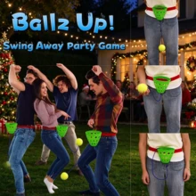 Fun Waist-Mounted Ball Catching Party Game Toy, Adjustable Strap, Easy Assembly. Swing Your Body To Toss The Ball Into The Net, Addictive And Joyful Gameplay. Perfect For Parties, Team Building, Holiday Gatherings, Quickly Enhances The Atmosphere, Durable Plastic Material, Adds Lots Of Hilarious Fun For Multi-Person Interaction. - Multicolor - View 3