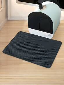 1pc EVA Non-Slip Wear-Resistant Cat Litter Mat, Double-Layer Integrated Single-Opening Washable Litter Control Mat For Indoor Home Use, Please Measure Cat Litter Box Size Accurately And Refer To Size Chart Before Purchase, Halloween, Christmas, Valentine's Day Decor, - Grey - View 28